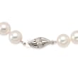 7-7.5mm Premier Cultured Akoya Pearl Necklace with Diamond Accent and 18kt White Gold