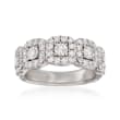 1.50 ct. t.w. Diamond Five-Stone Halo Wedding Ring in 14kt White Gold