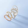 Henri Daussi .15 ct. t.w. Pave Diamond Wedding Ring in 18kt White Gold