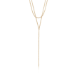 Italian 18kt Yellow Gold Double-Strand Y-Necklace