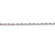 Italian Sterling Silver Adjustable Rope-Chain Necklace