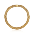 C. 1960 Vintage 18kt Yellow Gold Basketweave Necklace