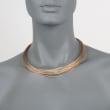 ALOR &quot;Classique&quot; Tri-Colored Stainless Steel Cable Multi-Strand Necklace 17-inch