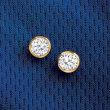 1.00 ct. t.w. Bezel-Set Diamond Stud Earrings in 14kt Yellow Gold
