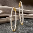 6.50 ct. t.w. Diamond Inside-Outside Hoop Earrings in 14kt Yellow Gold