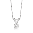 .25 Carat Diamond Solitaire Necklace in 14kt White Gold