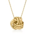 14kt Yellow Gold Love Knot Pendant Necklace
