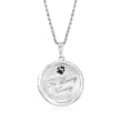 &quot;In Loving Memory&quot; Paw Print Pet Memorial and Photo Locket Pendant Necklace in Sterling Silver