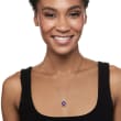 4.10 Carat Amethyst and .20 ct. t.w. Diamond Pendant Necklace in 14kt White Gold 18-inch