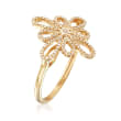 .20 ct. t.w. Diamond Open Loop Ring in 14kt Yellow Gold