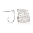 Italian Sterling Silver Textured and Curled Earrings