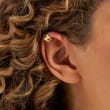 Italian 14kt Yellow Gold Star Cut-Out Single Ear Cuff
