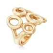 14kt Yellow Gold Double-Row Circle Ring