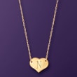 14kt Yellow Gold Personalized Mini-Heart Necklace