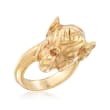 Italian 14kt Yellow Gold Elephant Ring