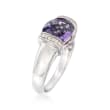 2.80 Carat Amethyst and .10 ct. t.w. CZ Ring in Sterling Silver