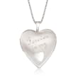Sterling Silver Mother/Daughter Jewelry Set: Two &quot;Forever in My Heart&quot; Necklaces
