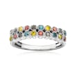 .50 ct. t.w. Multicolored Diamond Ring in Sterling Silver