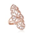 1.21 ct. t.w. Diamond Elongated Ring in 18kt Rose Gold