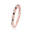 Henri Daussi 1.03 ct. t.w. Black and White Diamond Ring in 14kt Rose Gold