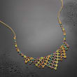 22.70 ct. t.w. Multi-Gemstone Bib Necklace in 18kt Gold Over Sterling