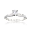 C. 2000 Vintage .44 Carat Diamond Solitaire Engagement Ring in 14kt White Gold