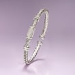 .33 ct. t.w. Diamond Braided Cuff Bracelet in Sterling Silver