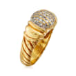 C. 1990 Vintage David Yurman .45 ct. t.w. Diamond Ring in 18kt Yellow Gold