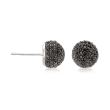 1.00 ct. t.w. Black Diamond Stud Earrings in Sterling Silver 