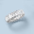 5.51 ct. t.w. Baguette CZ Eternity Band in Sterling Silver