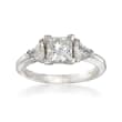 1.45 ct. t.w. Certified Diamond Three-Stone Ring in 14kt White Gold