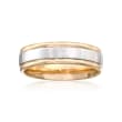 Men's 6mm 14kt Two-Tone Gold  Wedding Ring