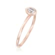 .30 Carat Bezel-Set Diamond Solitaire Ring in 14kt Rose Gold