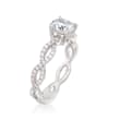 Simon G. .32 ct. t.w. Diamond Twisted Engagement Ring Setting in 18kt White Gold