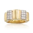 C. 2000 Vintage Chanel &quot;Profil De Camellia&quot; .65 ct. t.w. Diamond Ring in 18kt Yellow Gold