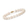 8-8.5mm Cultured Pearl Bracelet with 14kt Yellow Gold Clasp