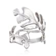 Sterling Silver Leaf Bypass Ring