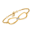 Roberto Coin .15 ct. t.w. Diamond Link Bracelet in 18kt Yellow Gold