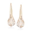 Swarovski Crystal &quot;Energic&quot; Golden Crystal Drop Earrings in Gold Plate