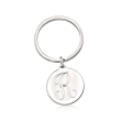Sterling Silver Personalized Circle Initial Keychain