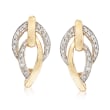 .15 ct. t.w. Diamond Marquise-Link Earrings in 14kt Yellow Gold