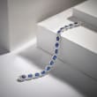 13.00 ct. t.w. Sapphire and 5.95 ct. t.w. Diamond Bracelet in 18kt White Gold