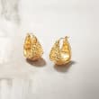Italian Andiamo 14kt Yellow Gold Hoop Earrings