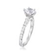 .37 ct. t.w. Diamond Engagement Ring Setting in 14kt White Gold