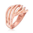 14kt Rose Gold Twisted Open-Space Ring