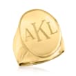 Italian 14kt Yellow Gold Oval Personalized Signet Ring