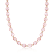 8-9mm Pink Cultured Oval Pearl Necklace with 14kt Yellow Gold
