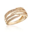 .33 ct. t.w. Diamond Stripes Ring in 14kt Yellow Gold