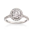 1.36 ct. t.w. Certified Diamond Engagement Ring in Platinum