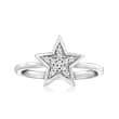 .10 ct. t.w. Diamond Star Ring in Sterling Silver